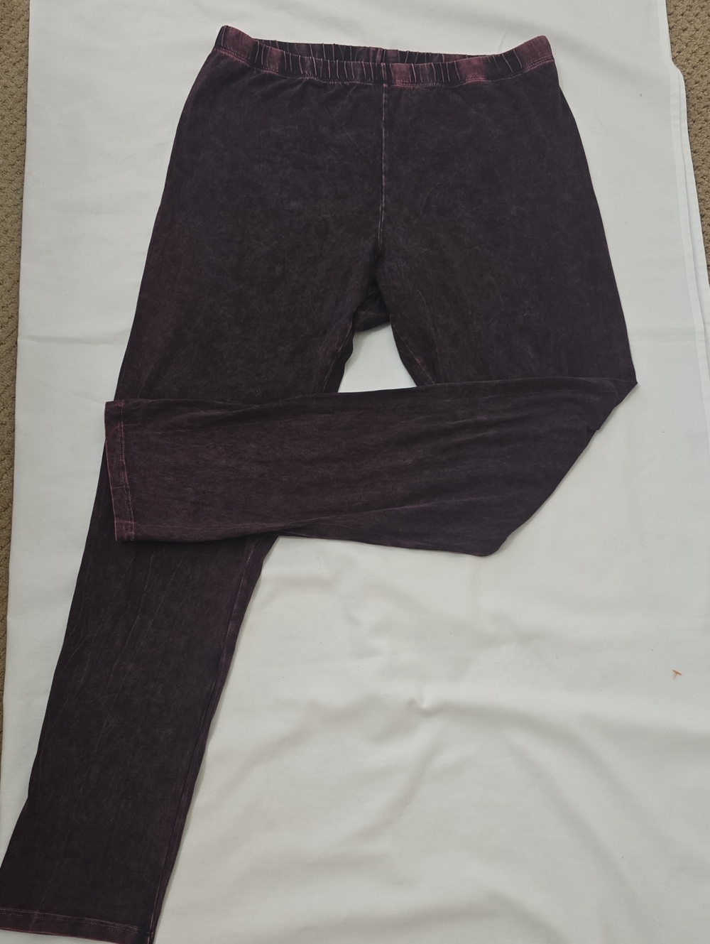 Jess & Jane Mineral Washed Cotton Legging Pants - Denim‎ L